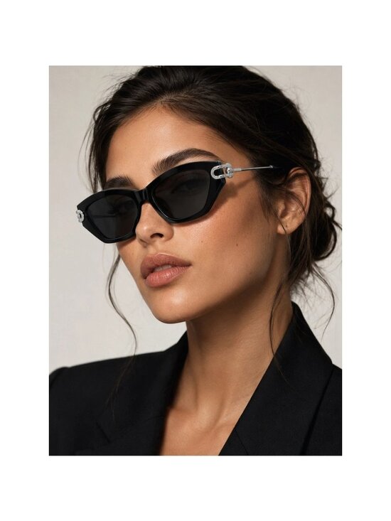 Tiffany & Co TF4231U 8055S4 Black Blue Cat Eye Women  Sunglasses Authentic NEW